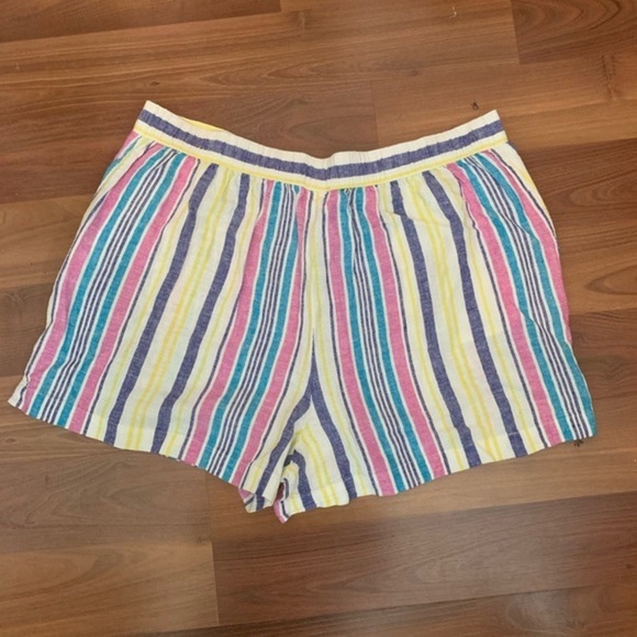 Striped Linen Shorts - Picture 4 of 5